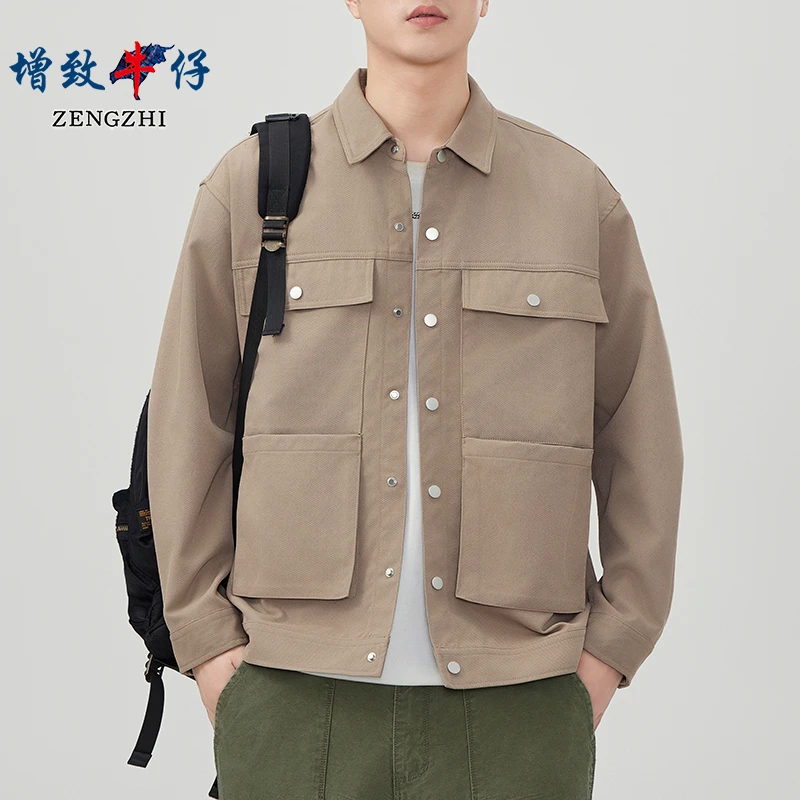 增致牛仔潮牌日系复古轻熟夹克2025年春季新款休闲百搭外套男Z881