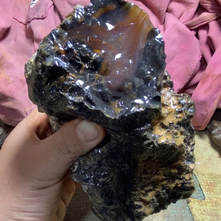 秀***玲定制玛瑙未镶嵌手镯秀玲六号