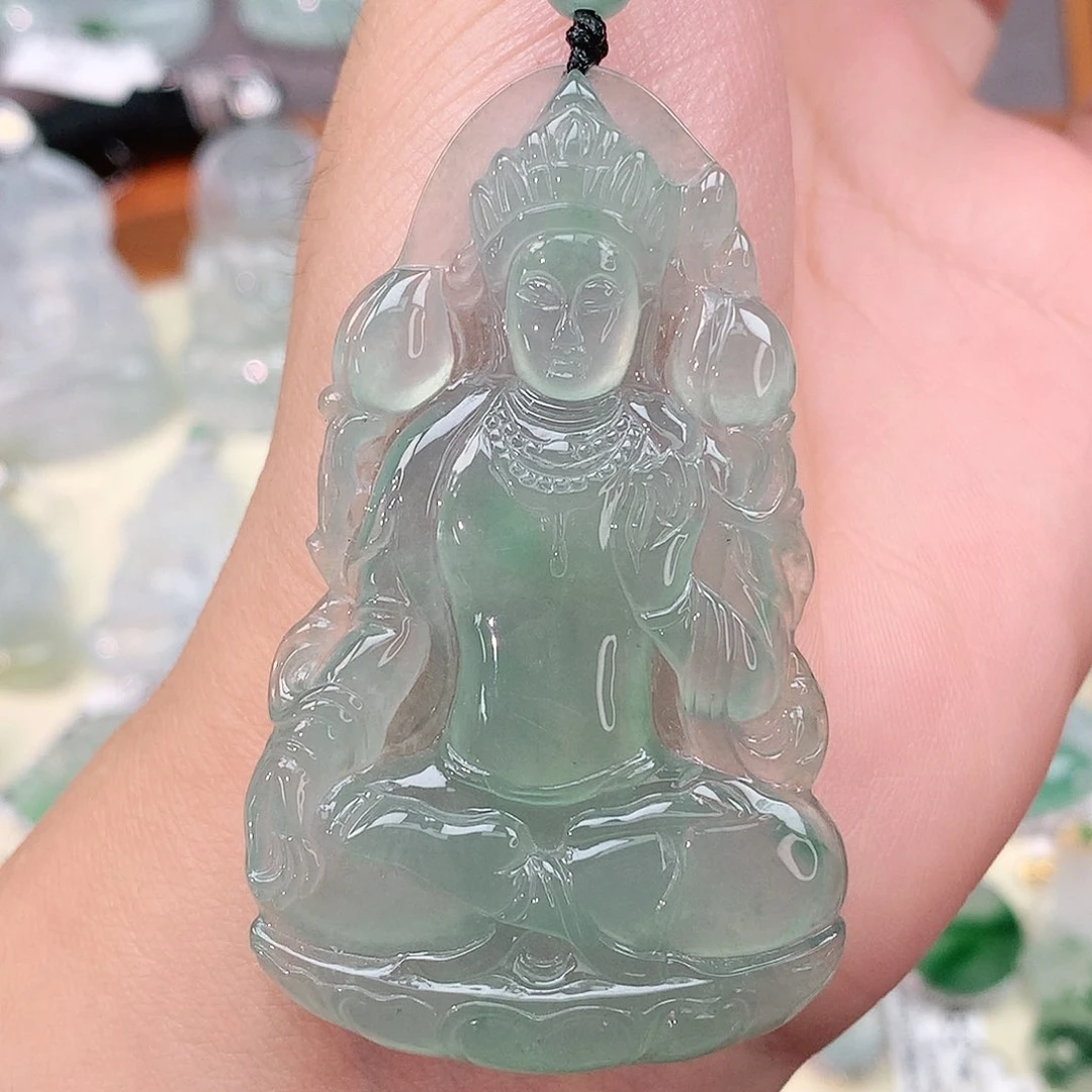 颈饰未镶嵌翡翠观音