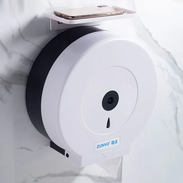 免打孔厕所大卷纸盒卫生间大盘纸厕纸盒壁挂式酒店饭店大卷纸巾架