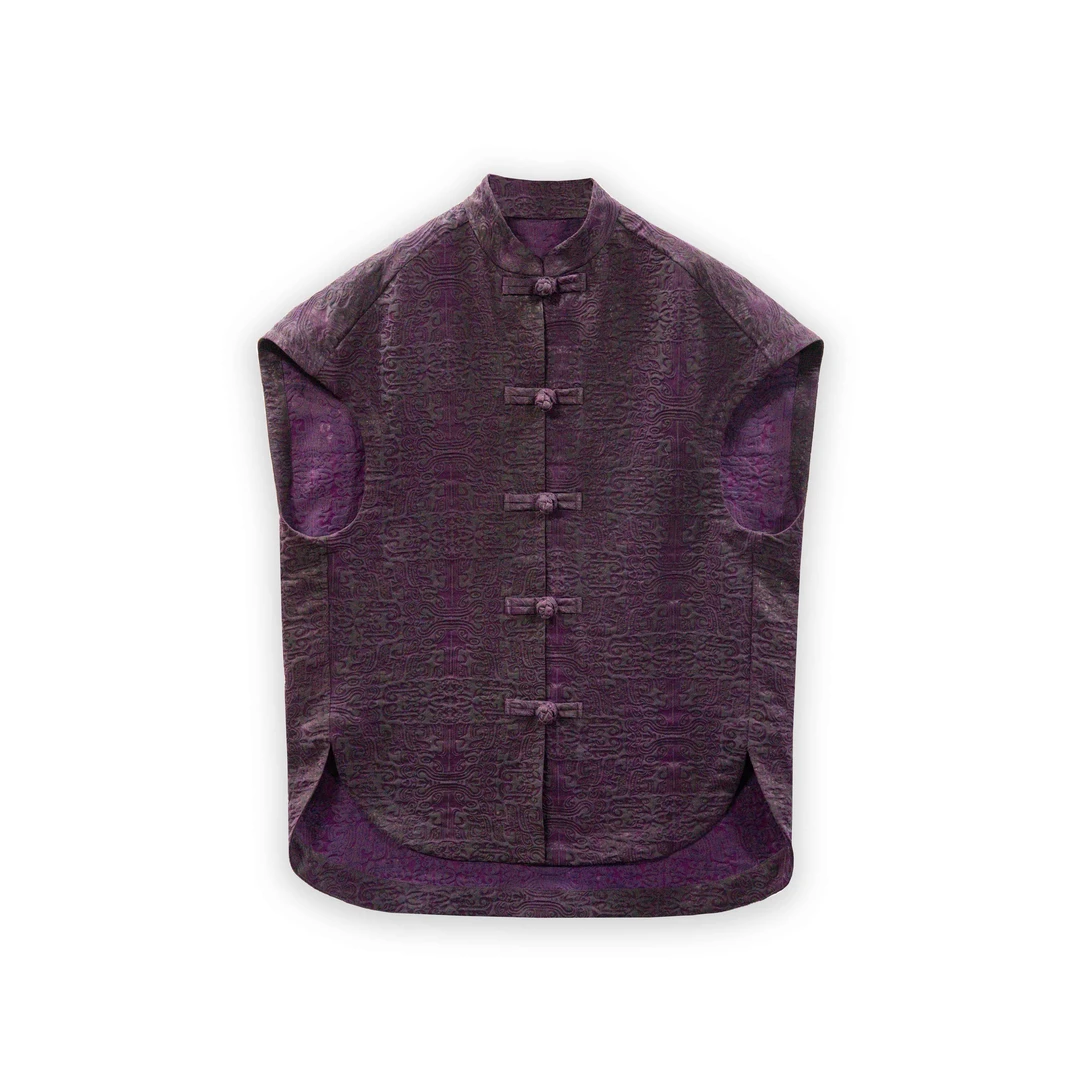 径西子【唐衫】小慧姐姐国风非遗桑蚕丝香云纱马甲开衫油丝新中式