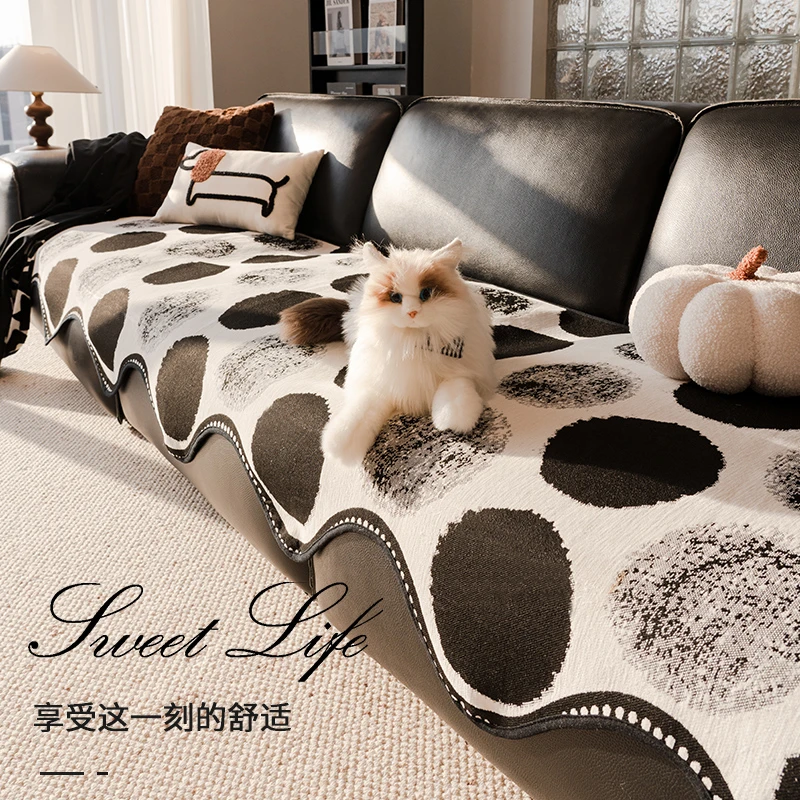 (异形双圈)雪尼尔沙发垫新款异形不规则轻奢高级感皮沙发坐垫子