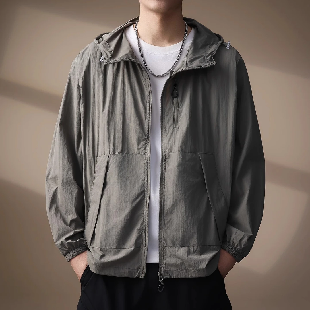 高端户外UPF100+速干防晒衣服男夏季薄款登山徒步防紫外线冲锋衣
