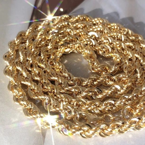 【珠宝展】18k金 | 意大利4.2mm超粗麻花链 质感高级 60cm