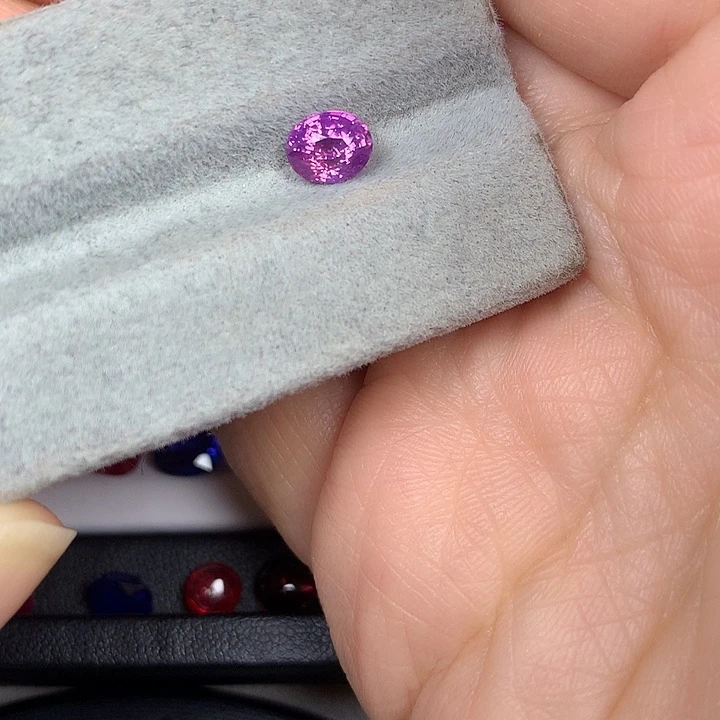 蓝宝石裸石1.03ct无烧薰衣草蓝宝石吉尔德