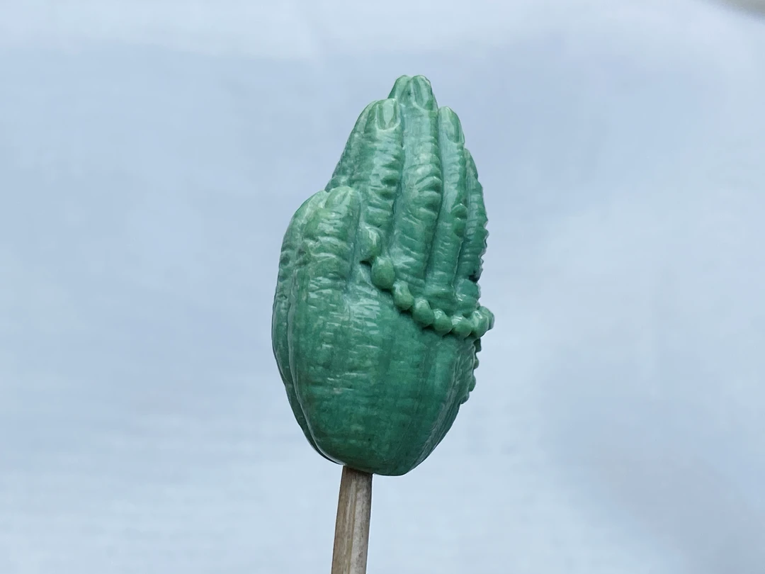 原矿高瓷玉化菜籽黄佛手绿松石