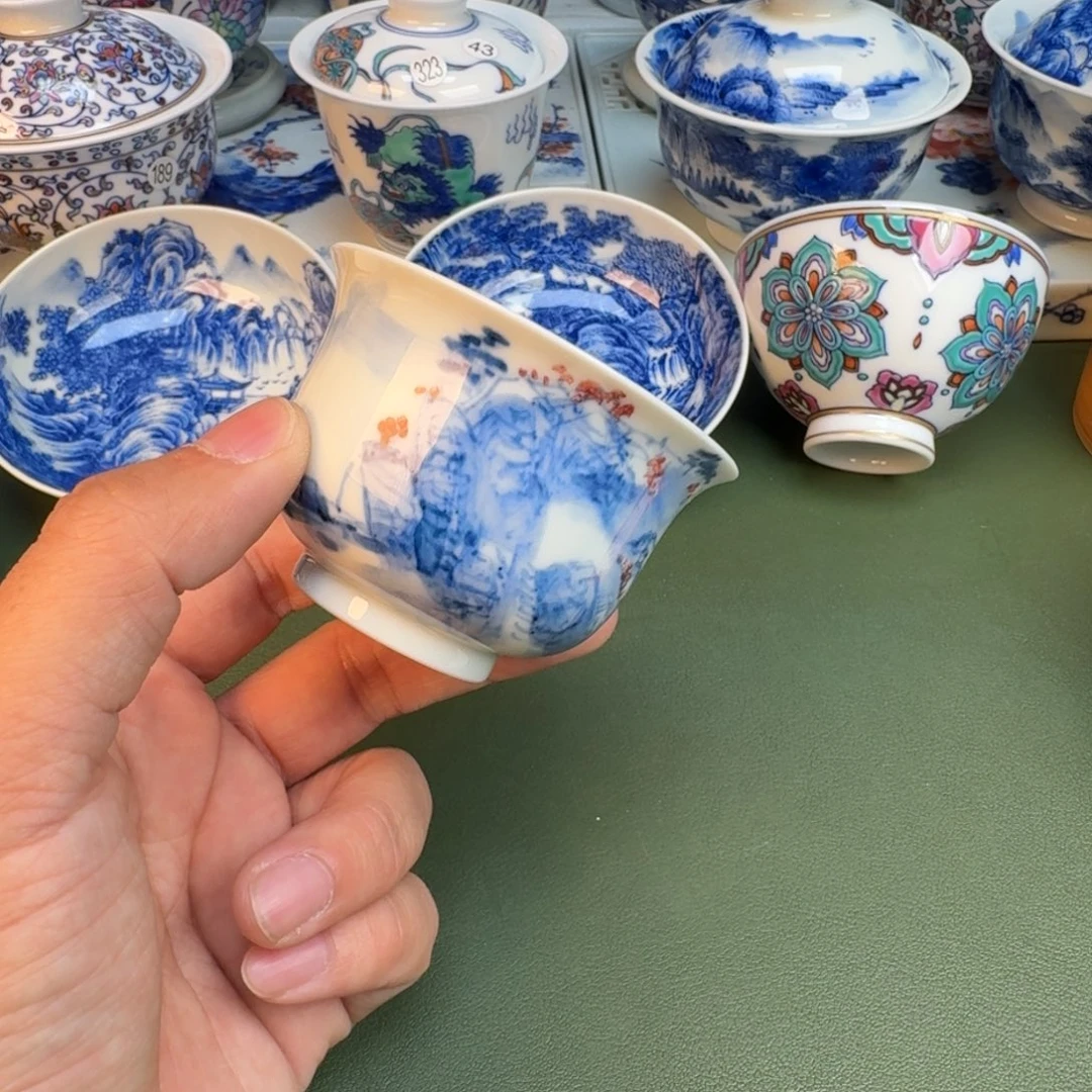 陶纯手工纯手绘茶具石头304
