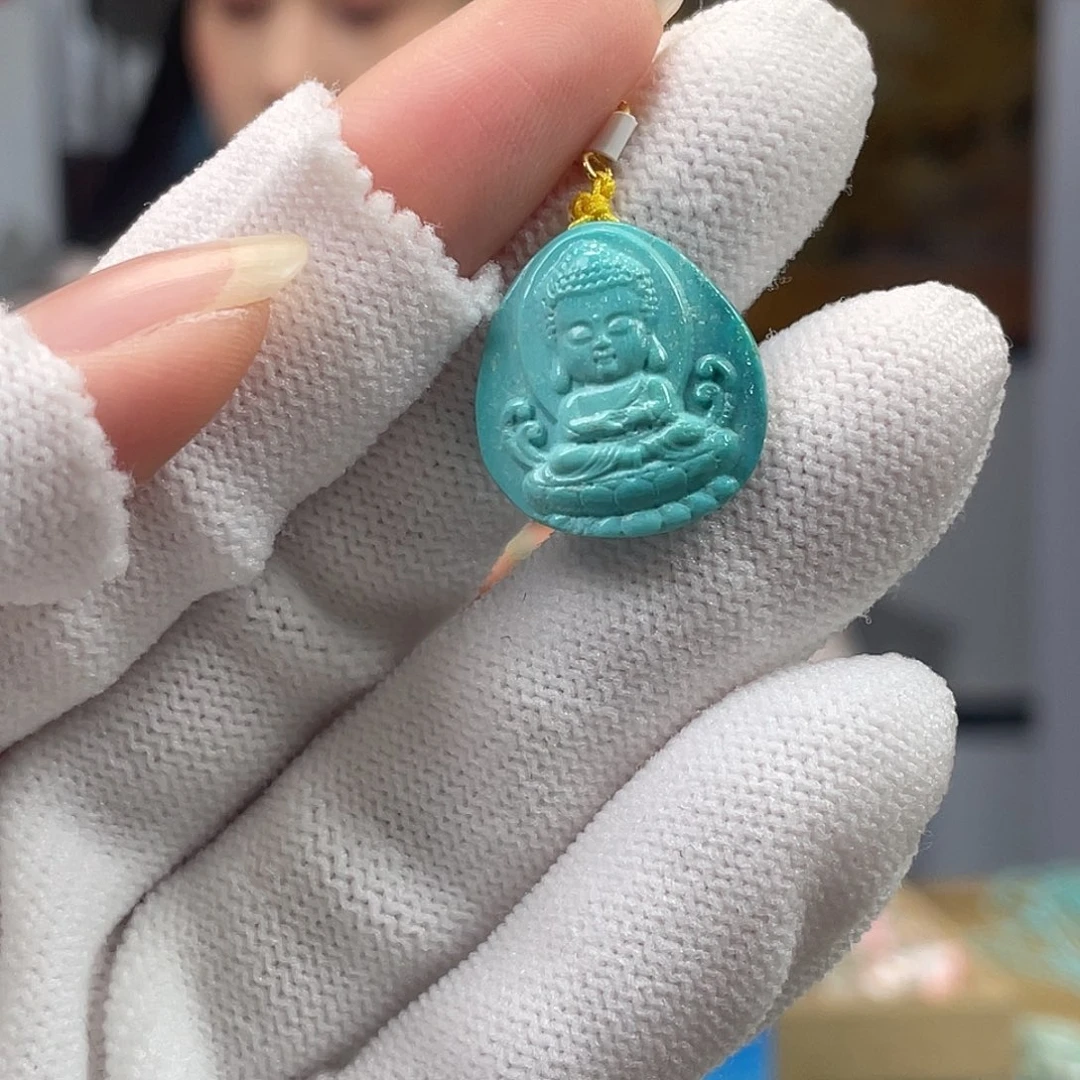 绿松石未镶嵌挂件