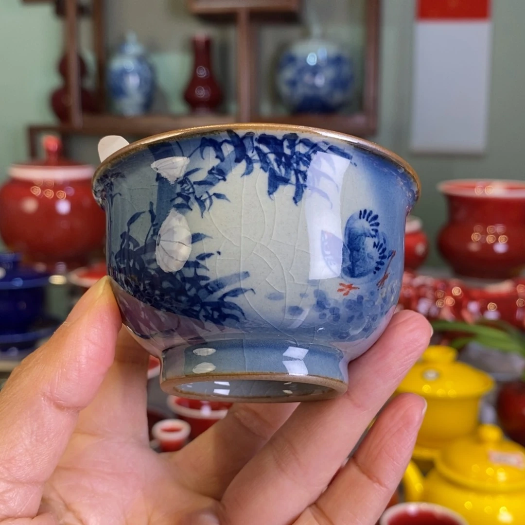 清欢雅玩原矿柴窑老陶泥炉士杯