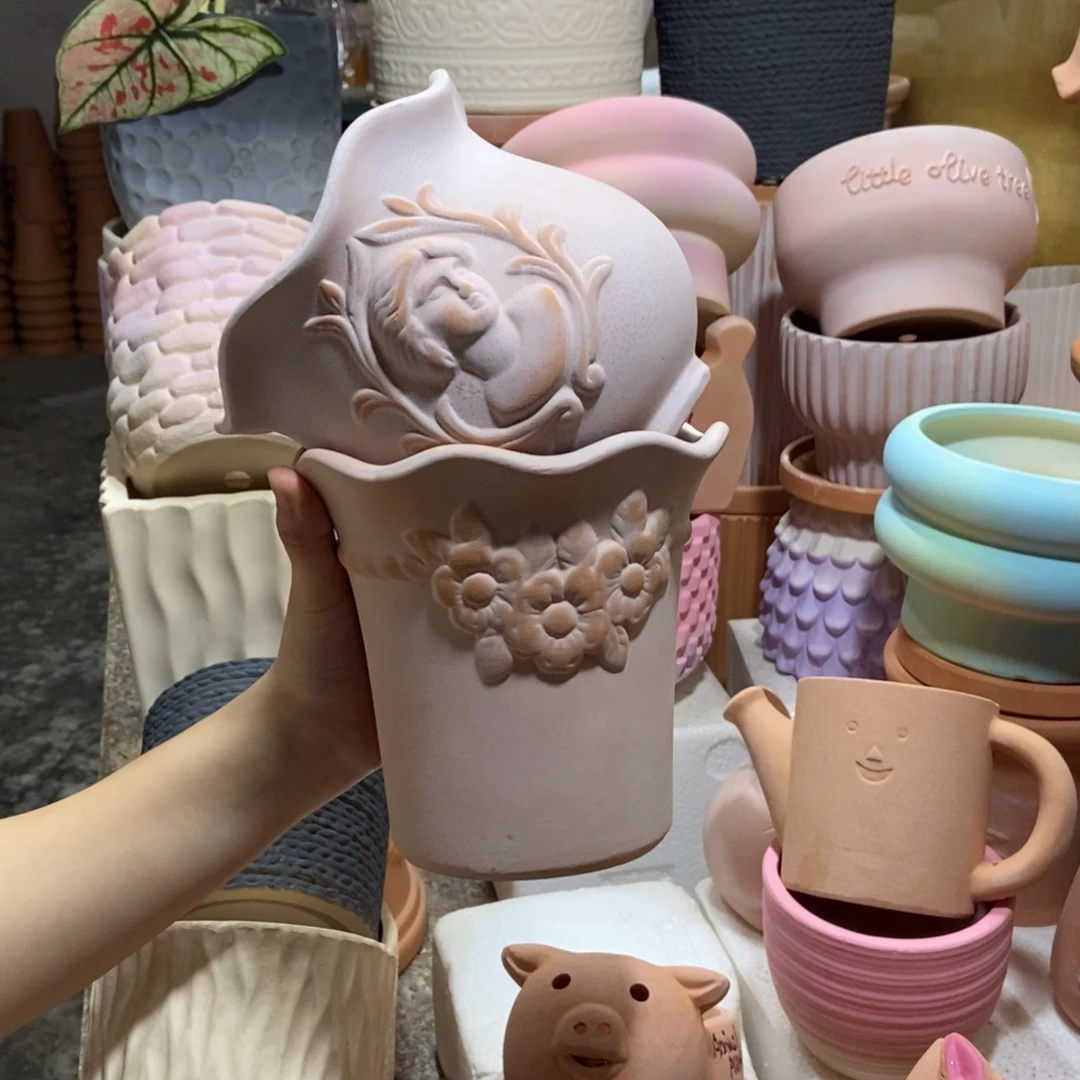 15花边花束+15花边大卫 粗陶2个