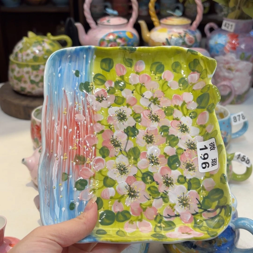 景德镇手绘高温釉下彩陶瓷茶具