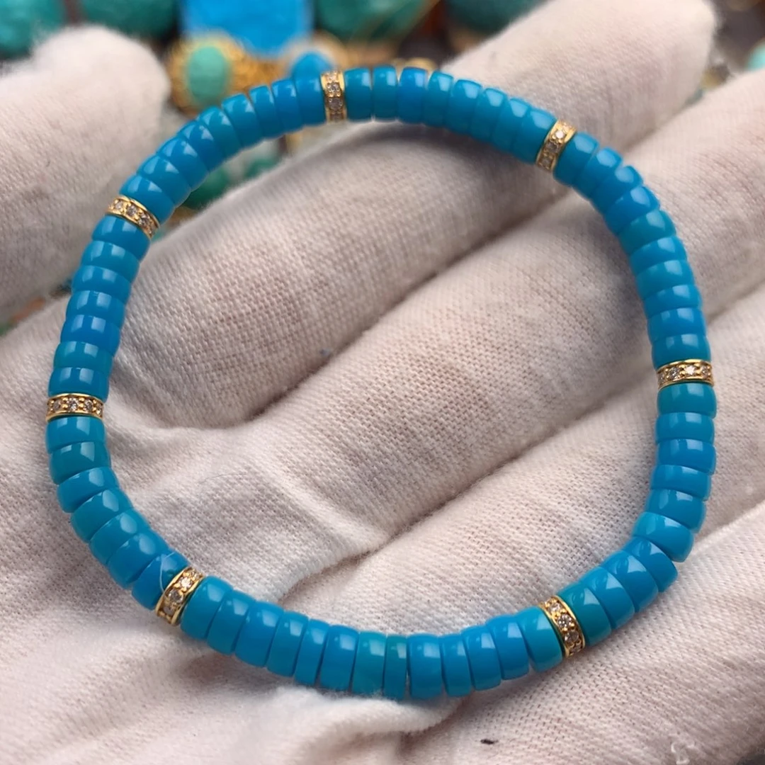 绿松石未镶嵌绿松石4.8mm