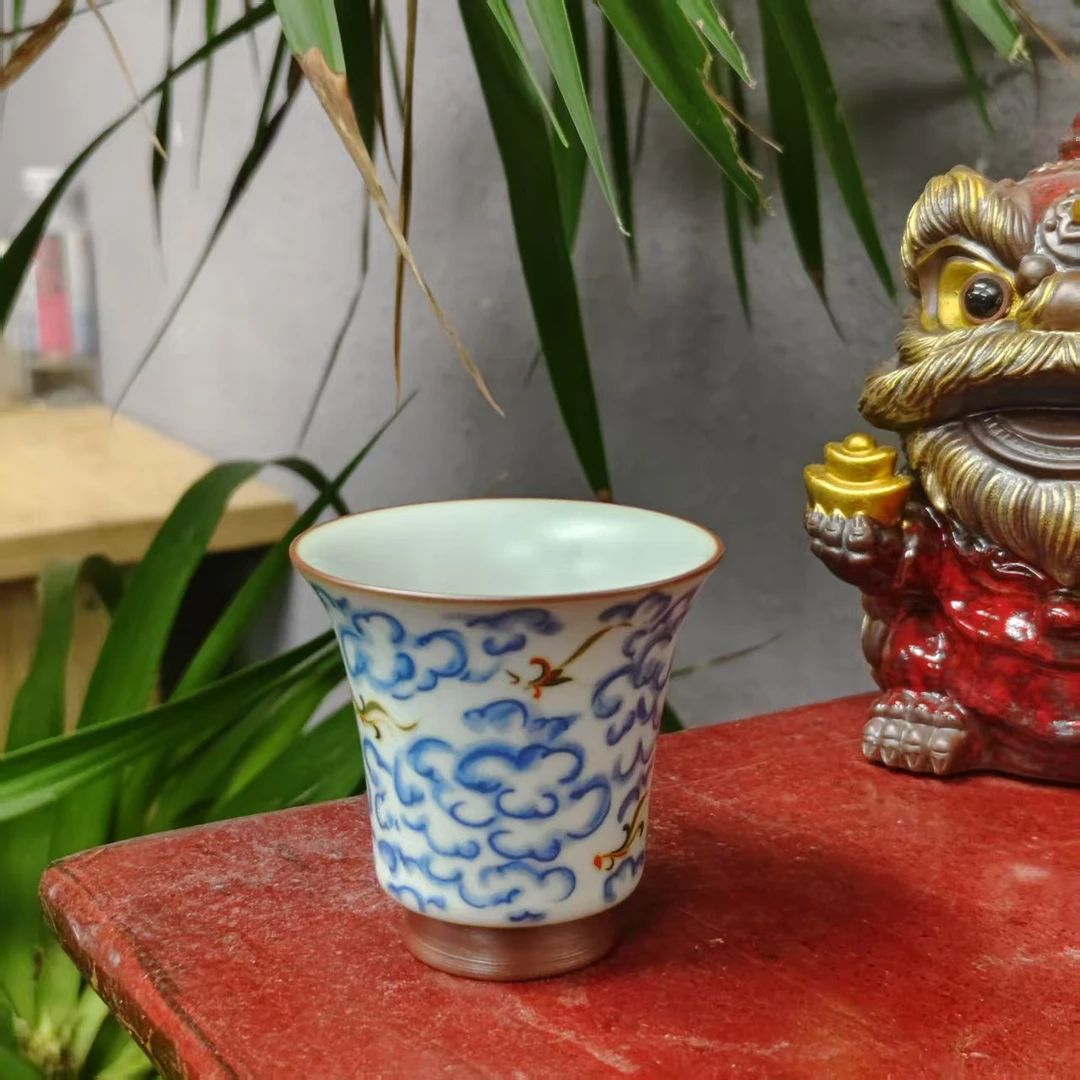 JX-青花祥云马蹄中杯CC8597