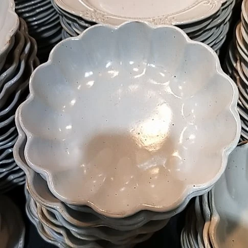 瓷微瑕梨花深盘两个一组