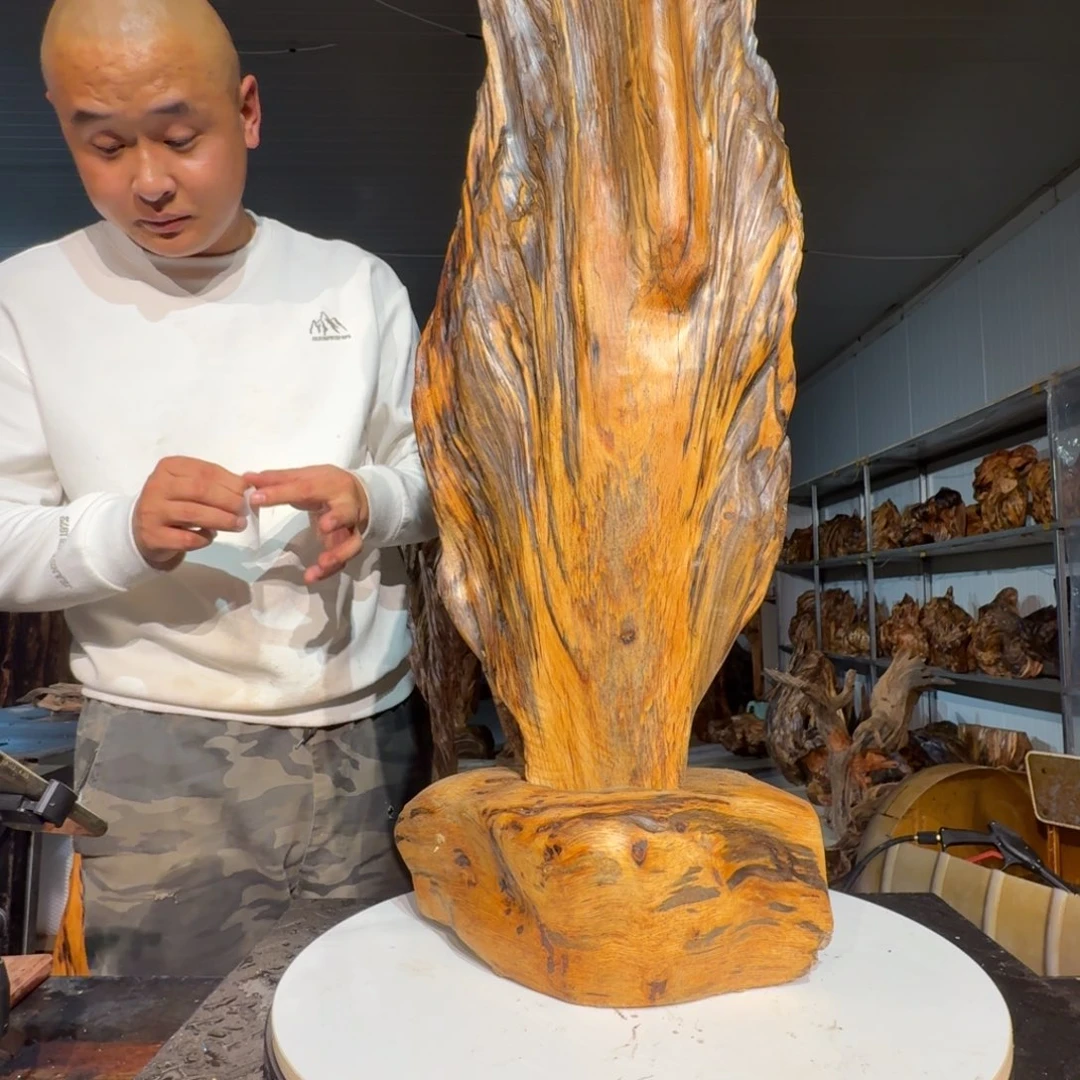 恒***岳树脂琥珀木家居天然摆件36