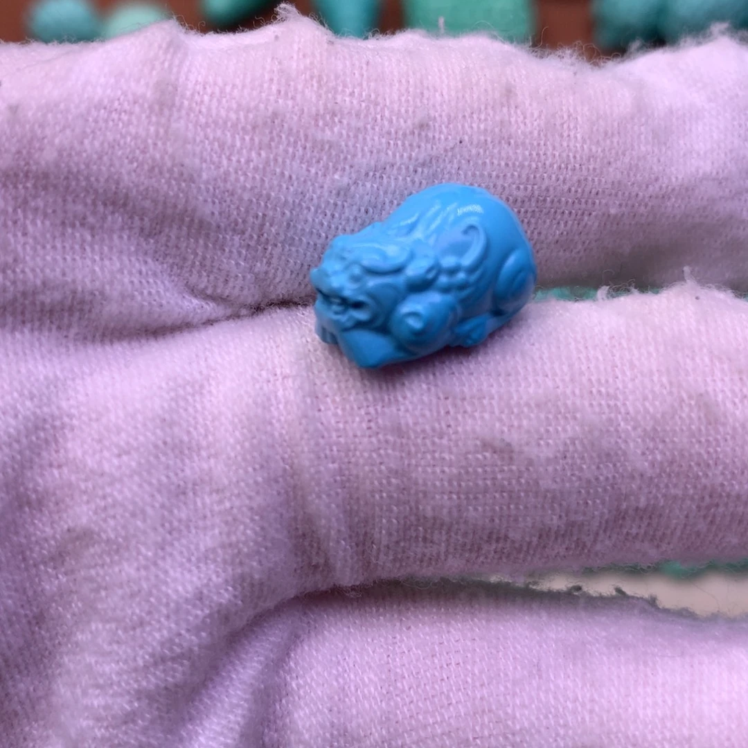 原生态散珠配珠貔貅蓝色卡10