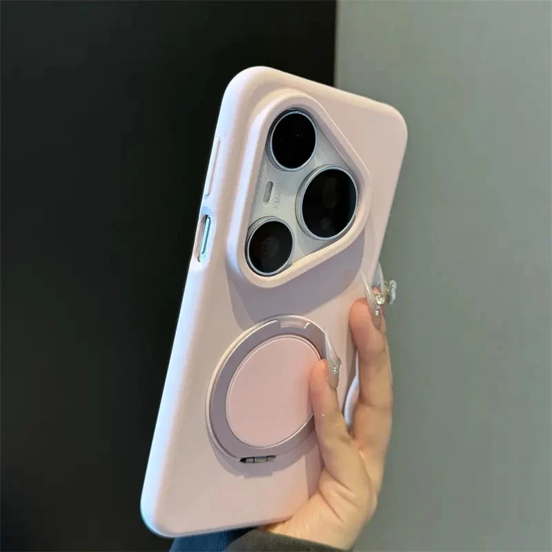 适用华为pura80pro新款手机壳液态硅胶360旋转磁吸支架防摔保护套