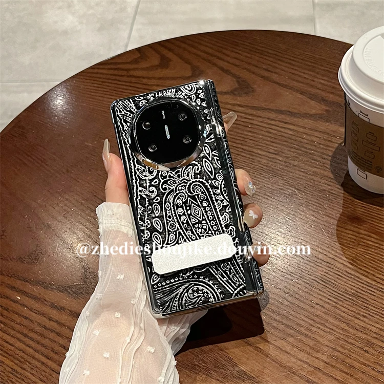 适用华为matex6手机壳matex5真皮巴洛克支架铰链全包中轴壳膜一体