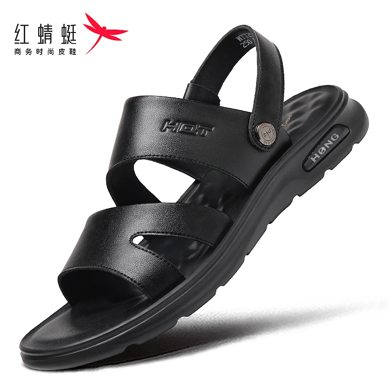 红蜻蜓男士凉鞋夏款透气凉鞋时尚户外沙滩鞋软底防臭耐磨休闲商务