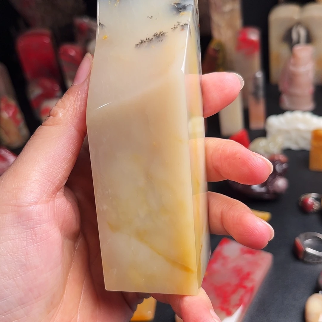 印石巴林石鸡血石方章