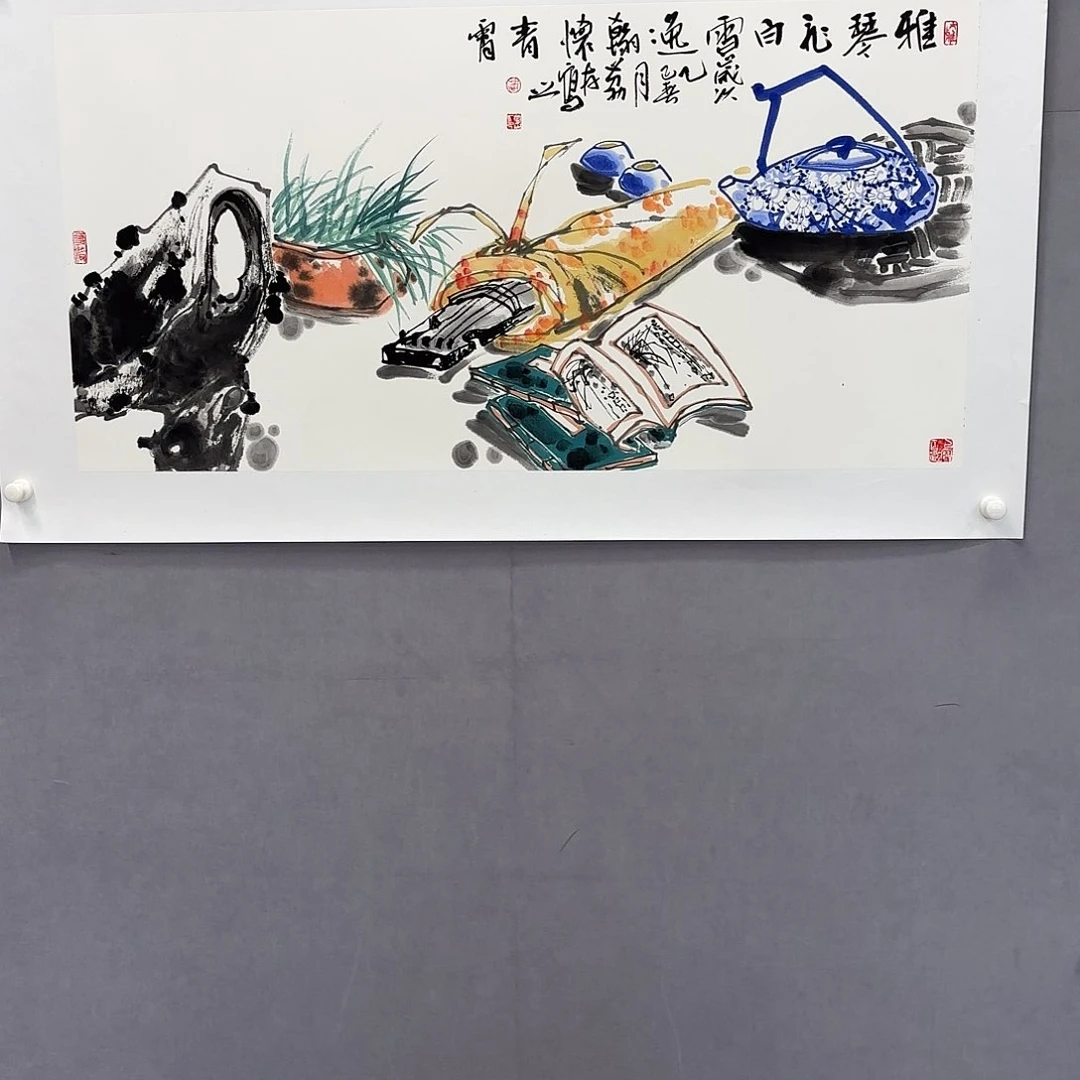 国画艺术家真人手绘