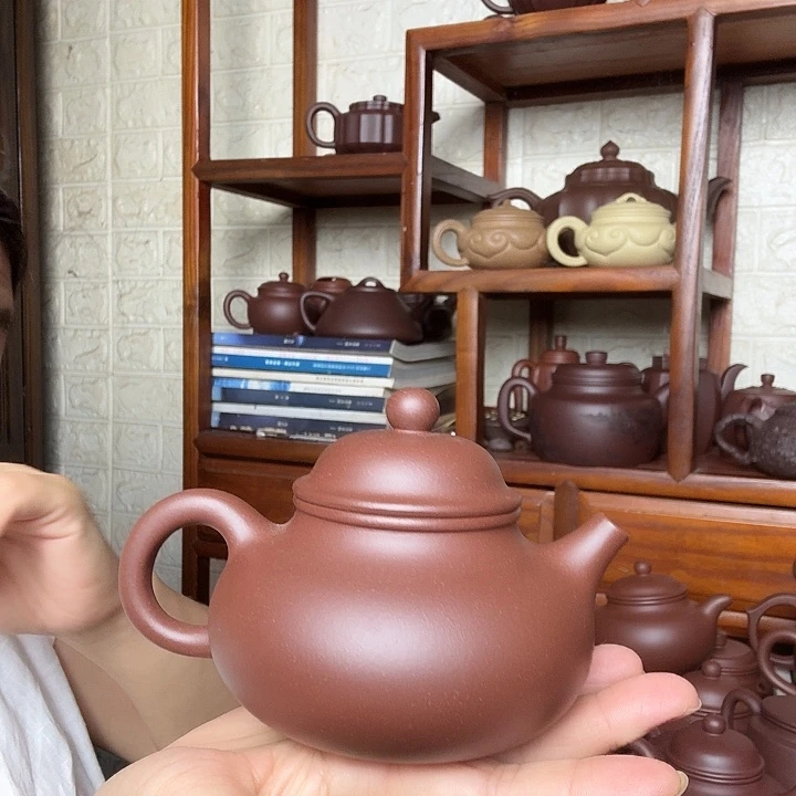 茶壶紫砂容天300cc底槽清精工半手工