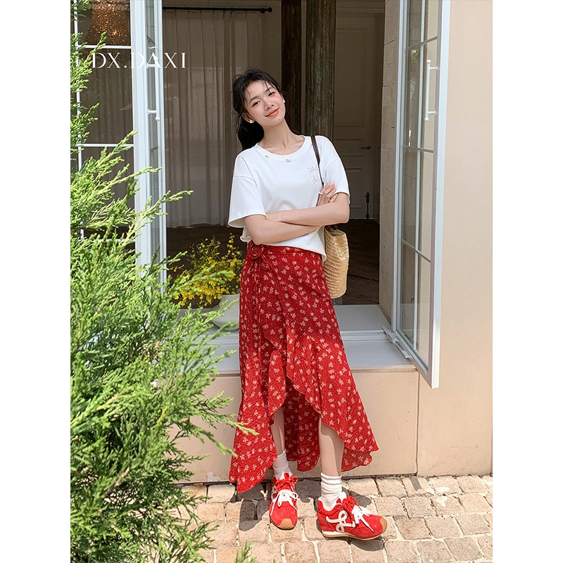 代大喜【沉溺花海】裙子女款爆款2025新款高级感半身裙百搭鱼尾裙