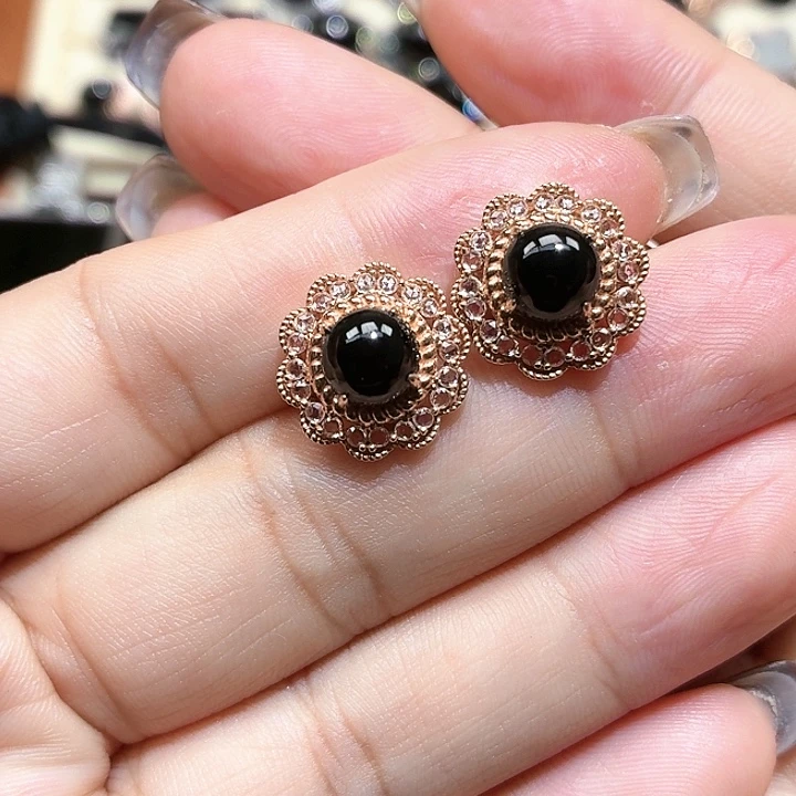 翡翠18K金镶嵌耳饰