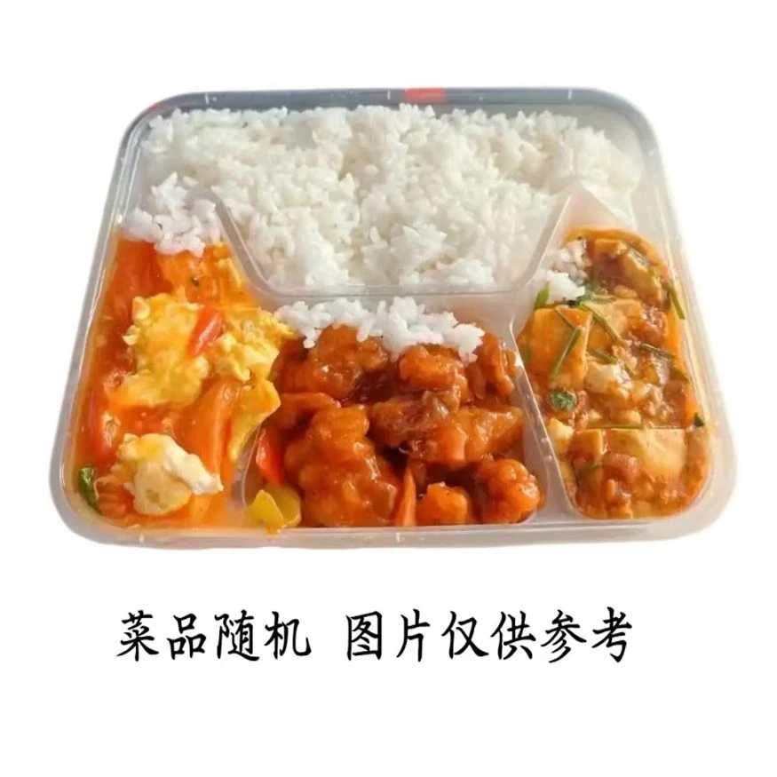 自制盒饭一份（两荤一素+米饭）（菜品随机）