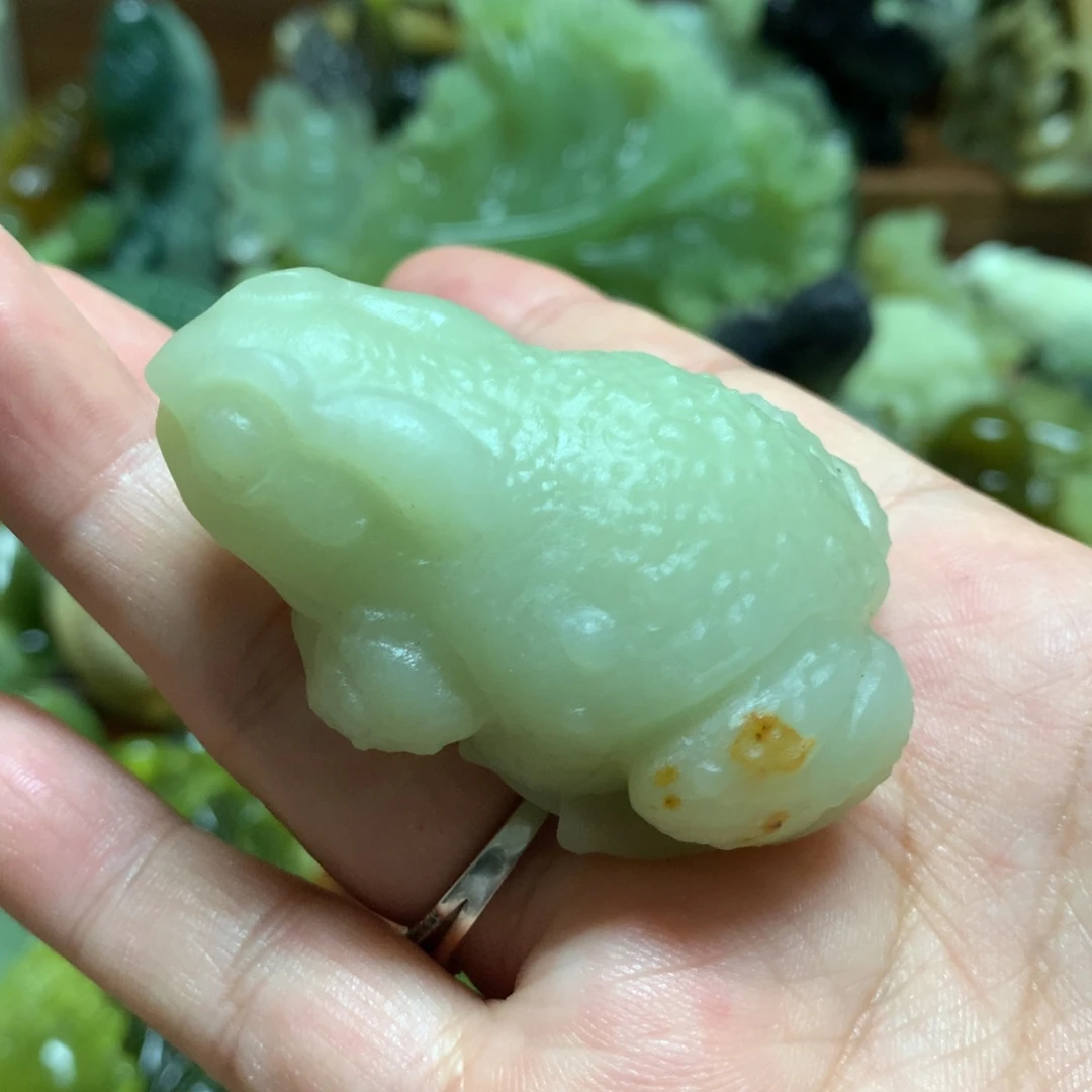 岫玉未镶嵌手把手把