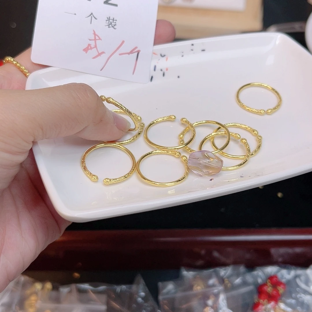 紫晶珠宝半成品银S925镀金镶嵌72