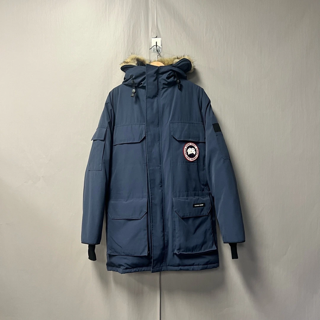 99新 CANADA GOOSE 远征者派克系列藏青色羽绒服 XS码 #3518jnd