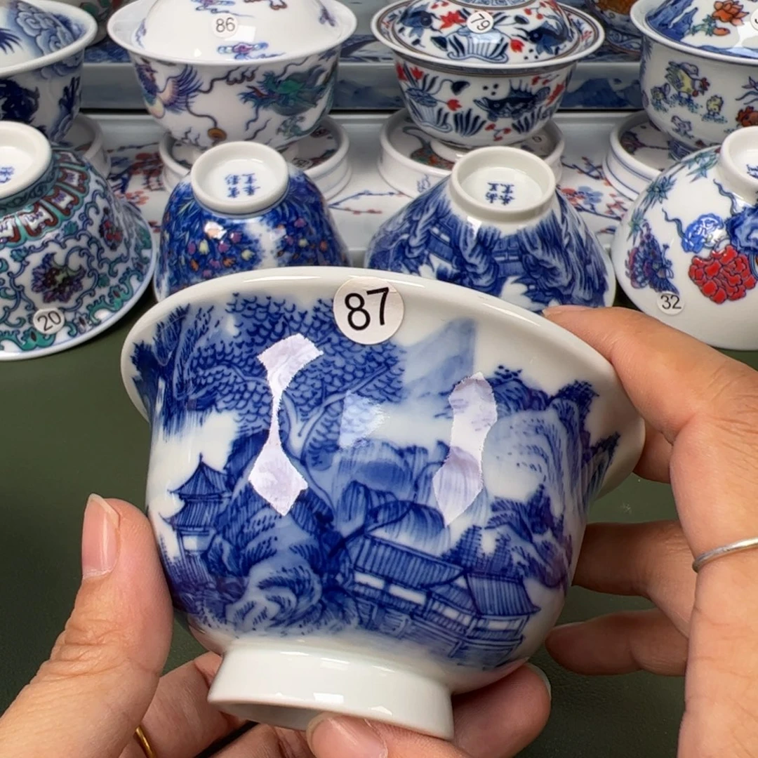 陶瓷景德镇纯手工纯手绘茶具木木87