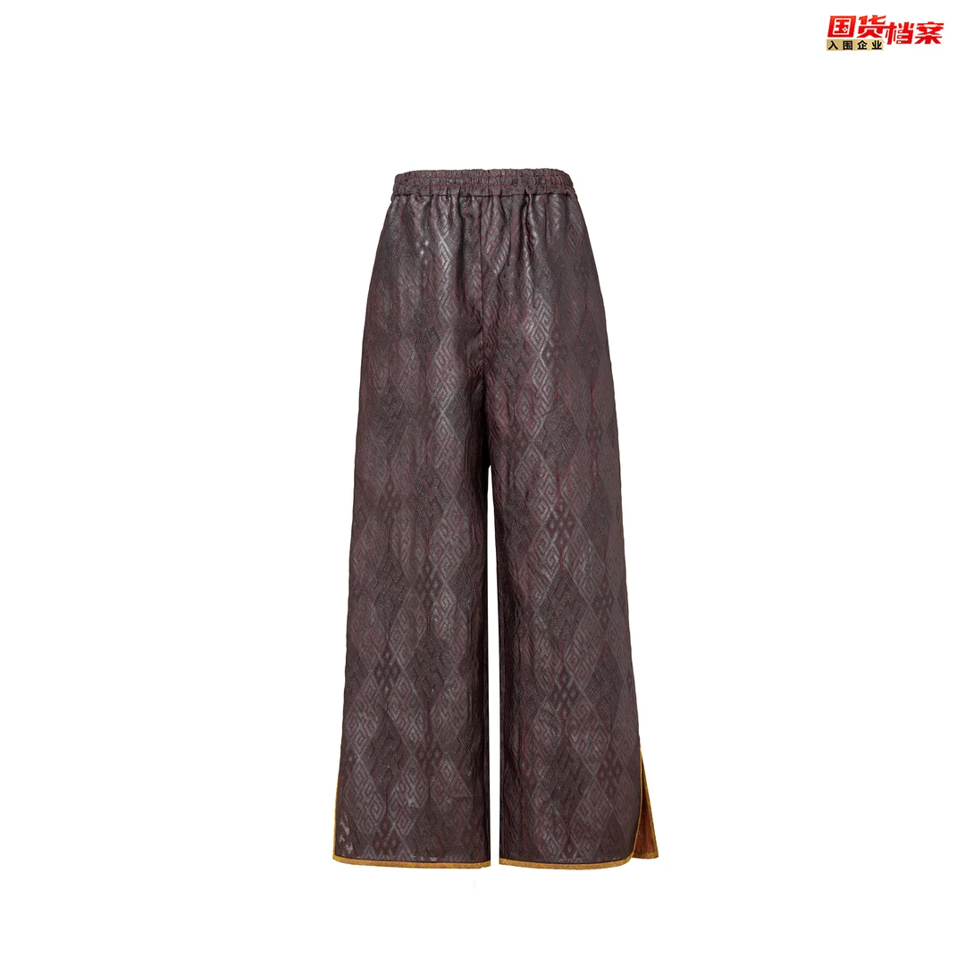 【万象有衣】菱形如意-原创设计师款香云纱裤子-8380