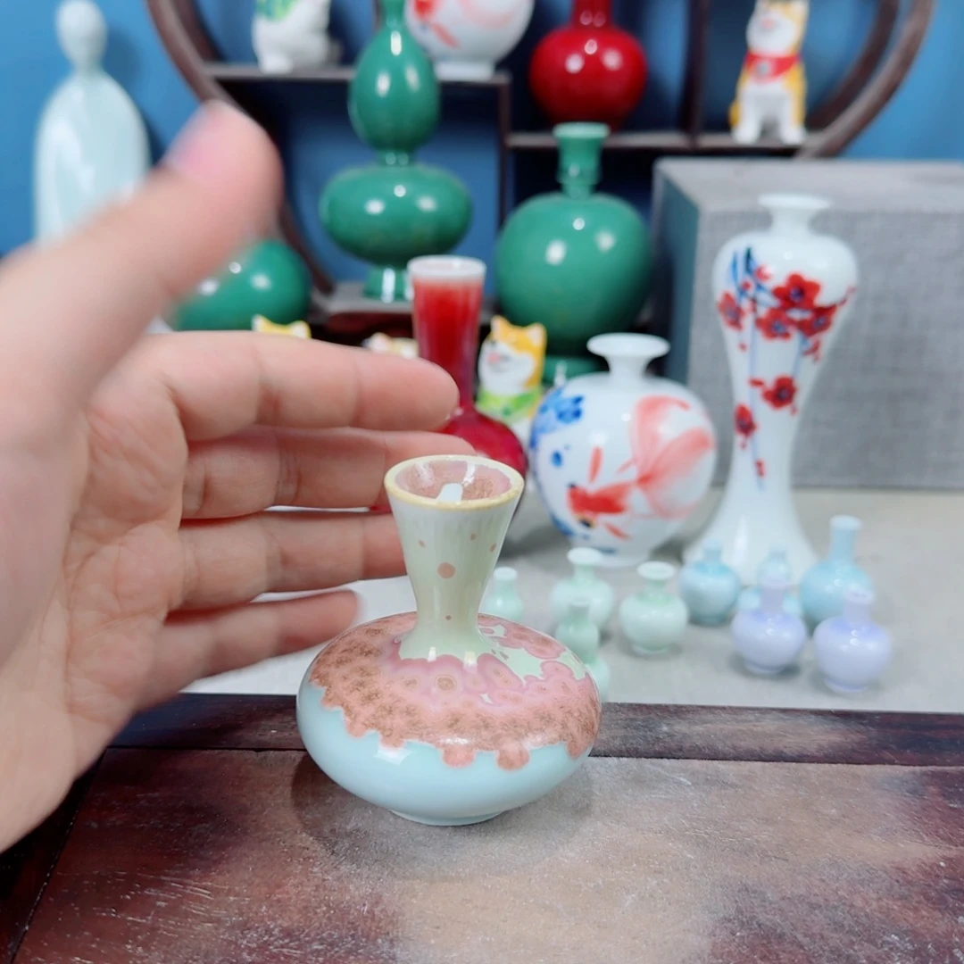 陶瓷手工小花器摆件