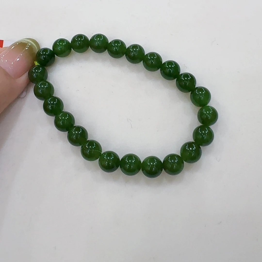 和田玉（碧玉）未镶嵌手链豆*