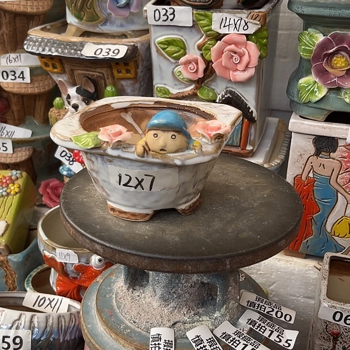 粗陶材质多肉花盆