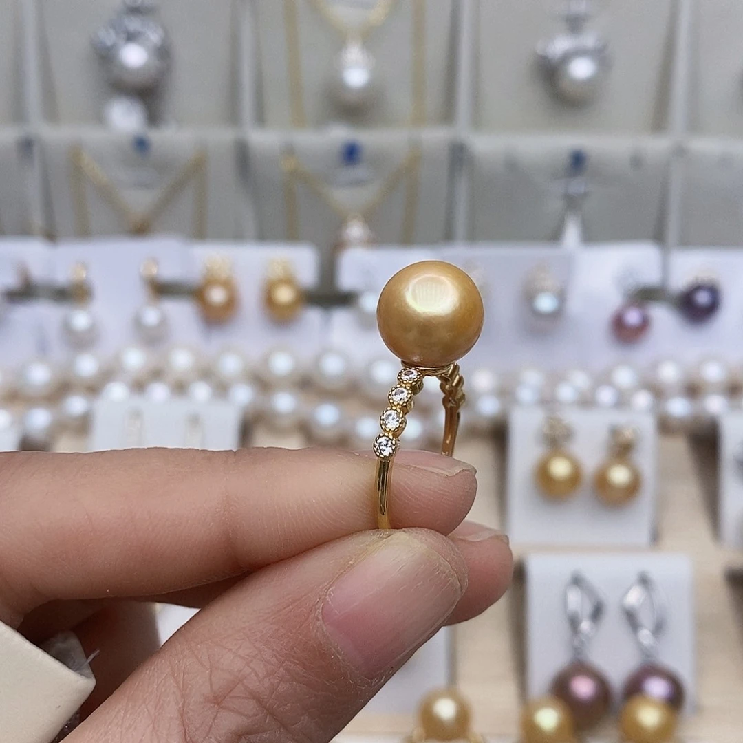 淡水珍珠颈饰银S925镶嵌M*