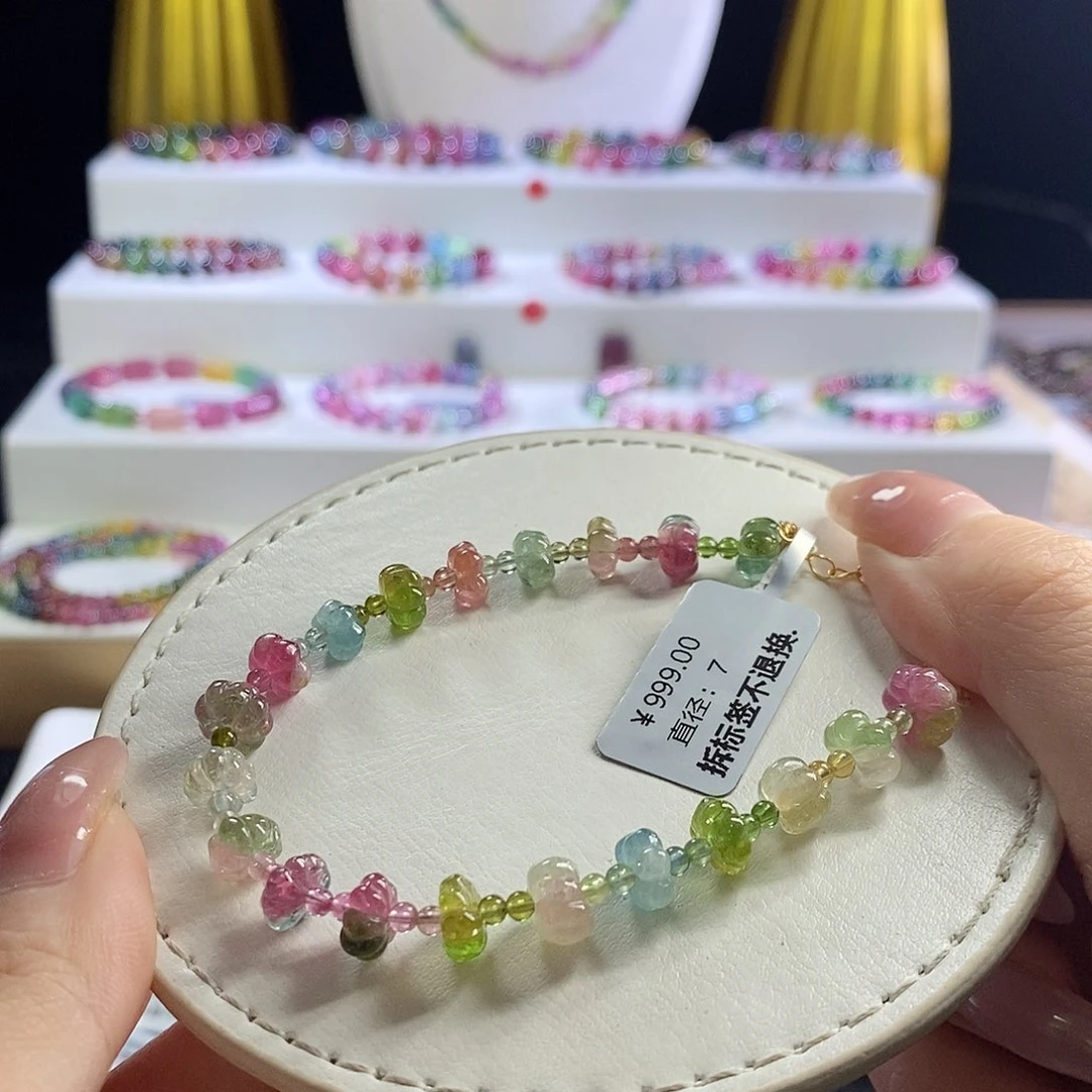 未镶嵌手链碧玺西瓜南瓜珠