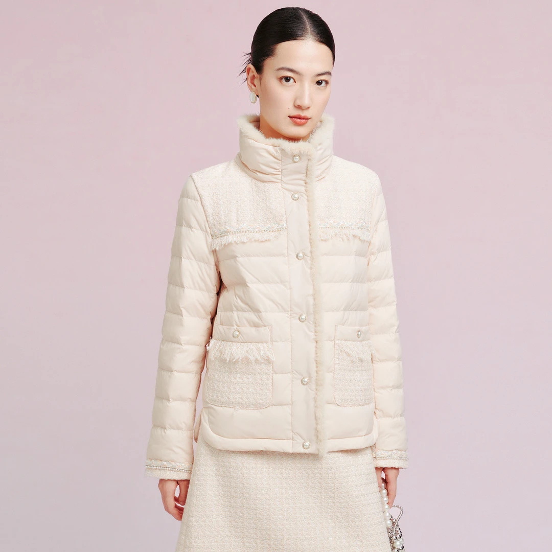 【婷婷专属】拉珂蒂冬季鹅绒短款羽绒服立领通勤必备百搭外套