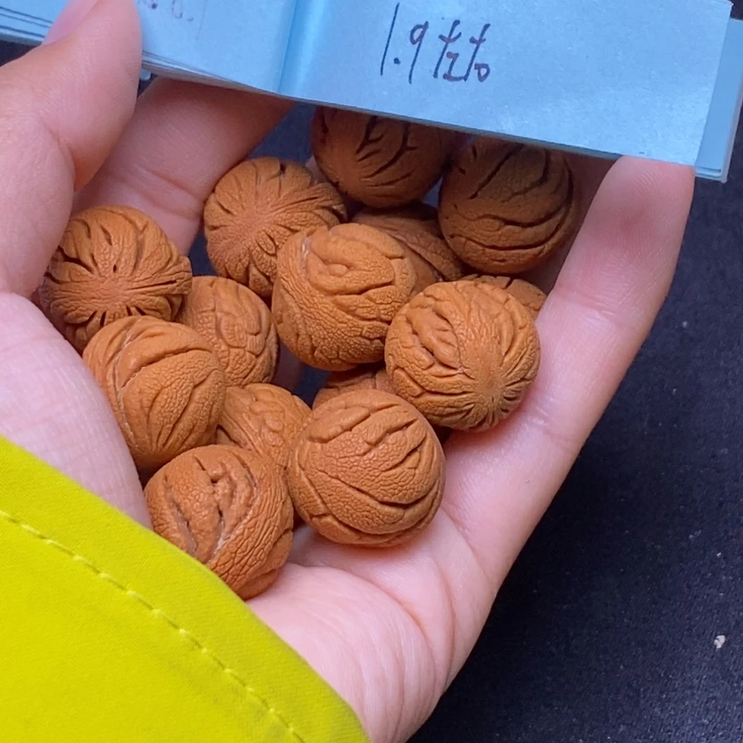 秦岭山脉龙纹桃核 14k