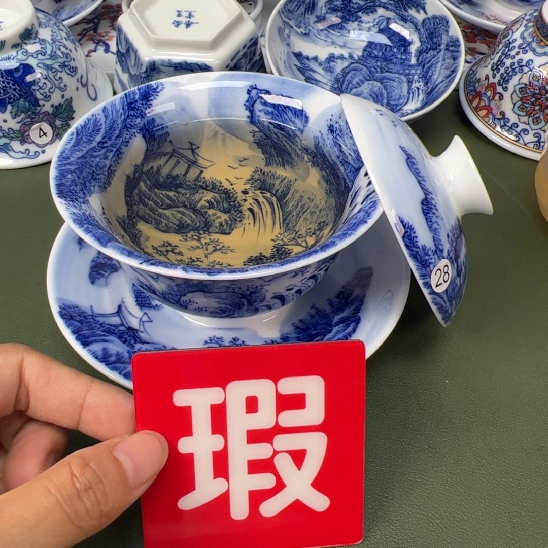 陶瓷景德镇纯手工纯手绘茶具木木28