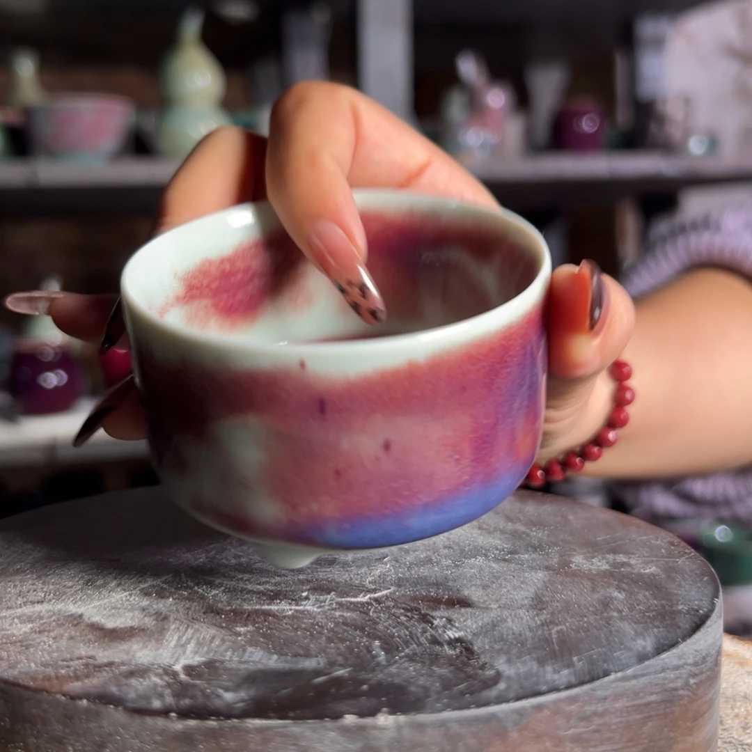 瓷片490 钧瓷茶周边杯子小摆件