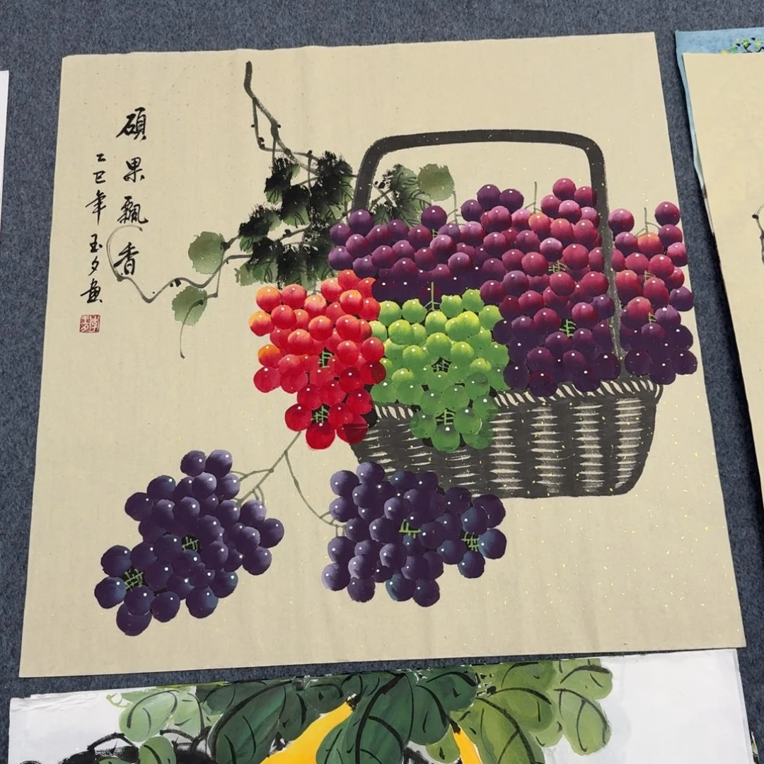 定***山国画四尺斗方70X70纯手绘作品