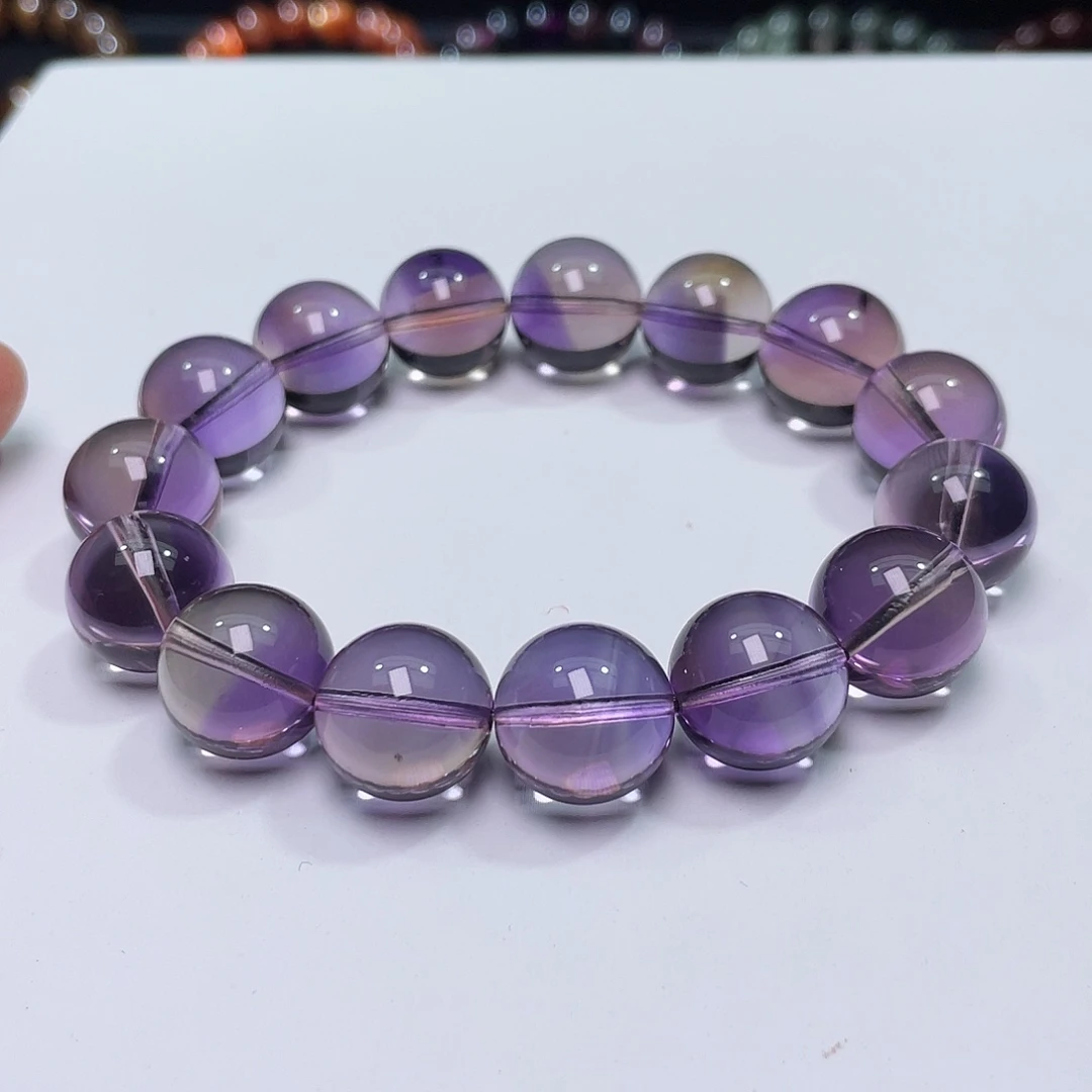 手串水晶未镶嵌巴西紫黄晶14+m