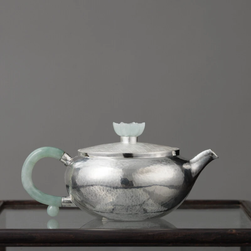 古悦悦翠系列 碧砡清泉泡茶壶 纯手工锻造中式简约泡茶壶约170CC