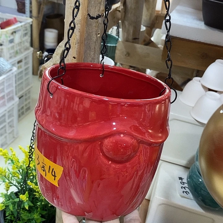 陶盆有孔 瑕疵针孔漏釉介意勿拍外口 13外高14