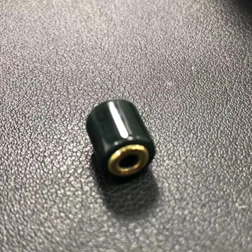 HJ4417【福嘟嘟珠宝】足金镶嵌和田玉墨玉路路通吊坠-送礼佳品-配链