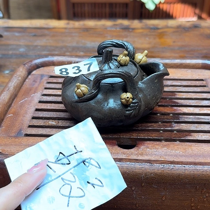 纯手工制作粗陶茶具