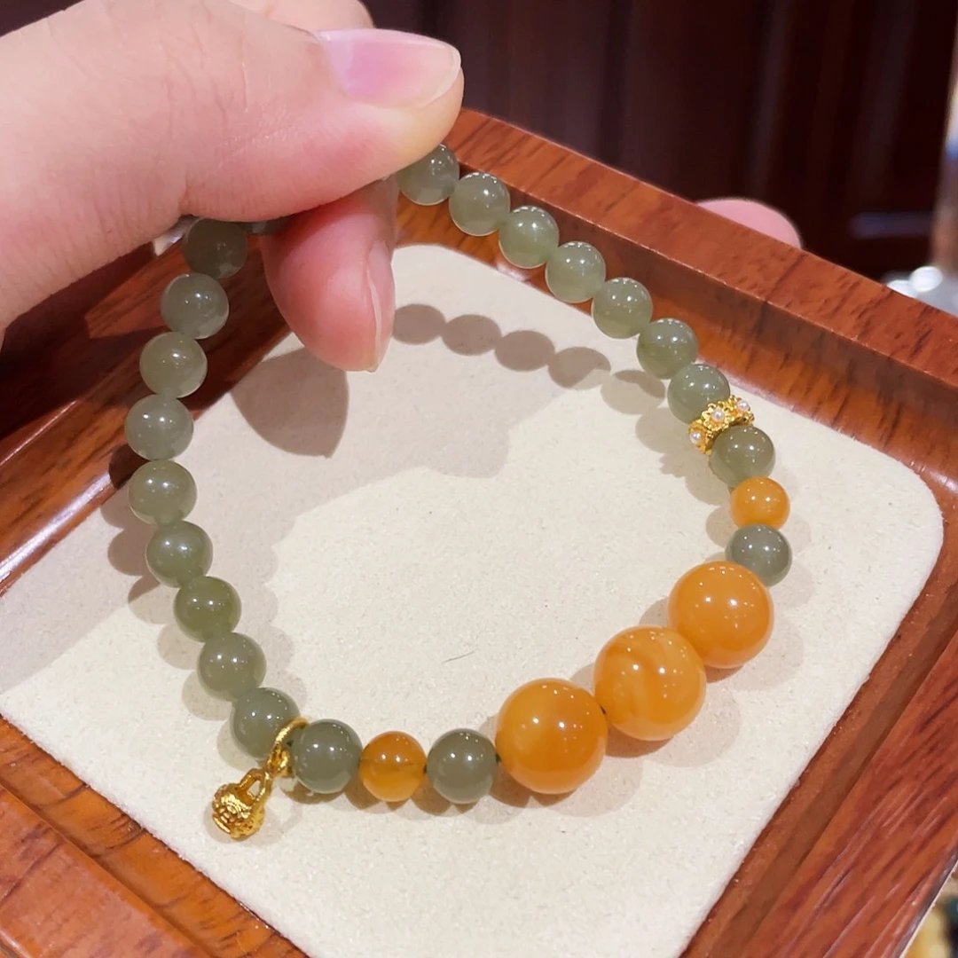 未镶嵌蜜蜡手链手串